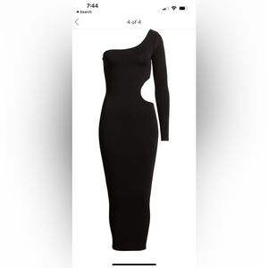 One shoulder cut out bodycon dress naked wardrobe